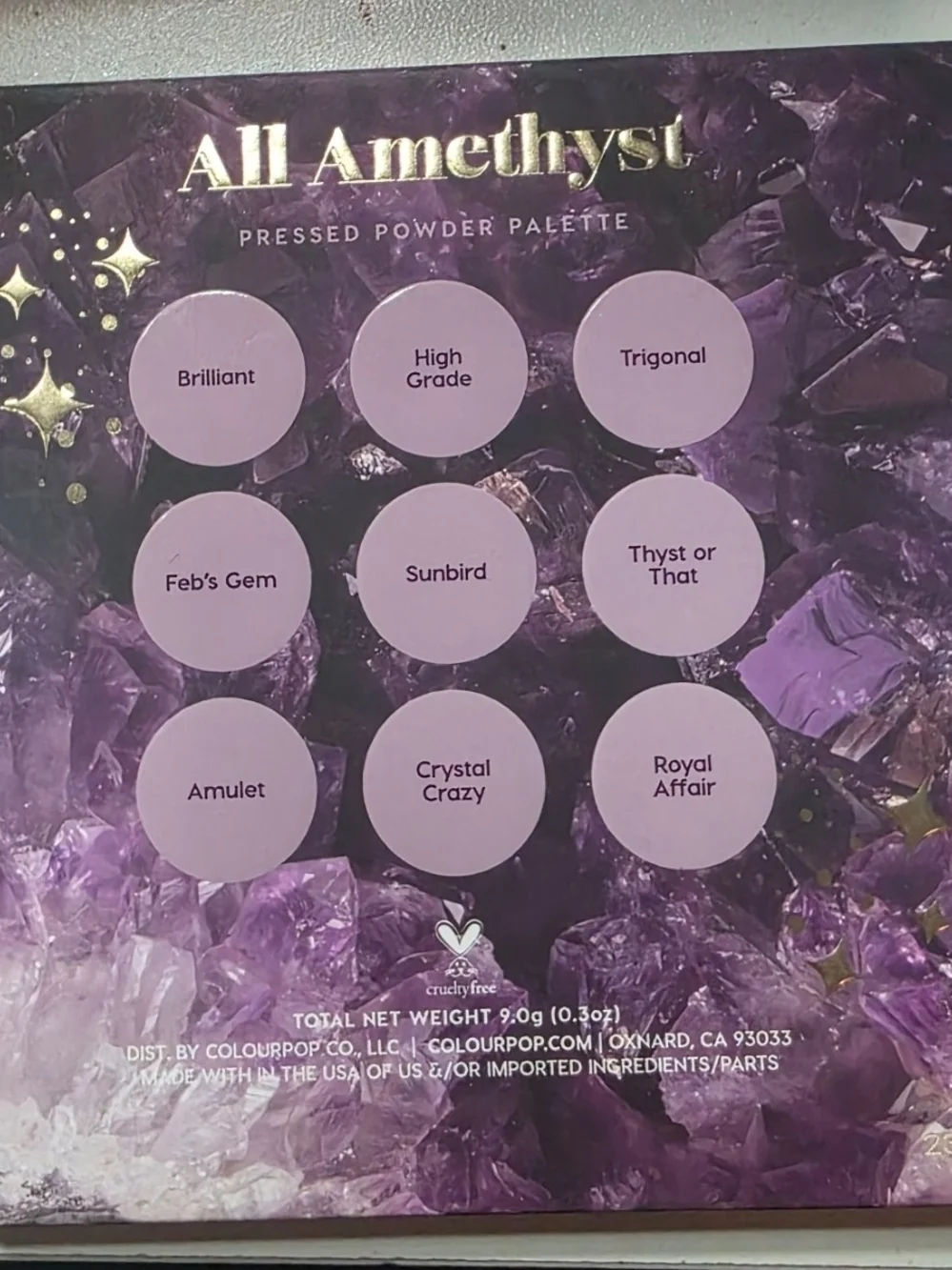 ColourPop Purple & Lilac Gemstone Eyeshadow Palette